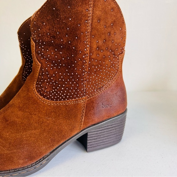 Boc Embellished Ankle Western Suede Boots 9 - Picture 3 of 12